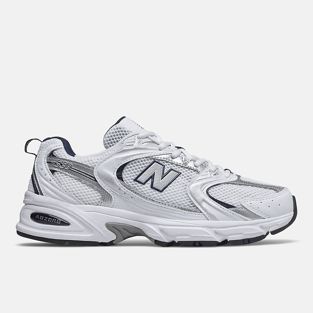 New Balance 530 Shoes White with Natural Indigo